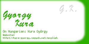 gyorgy kura business card